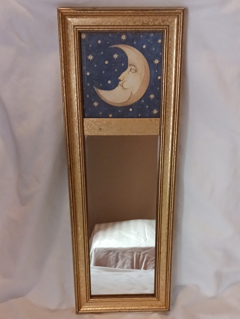 Mary Beth Zeitz Celestial Moon Mirror Gold Frame Whimsical Gothic Stars Y2K 90s